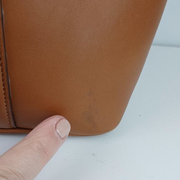 HARTMANN HERITAGE Golden Oak Full Grain Leather Zippered Shopper Tote Bag Unisex - Picture 8 of 11